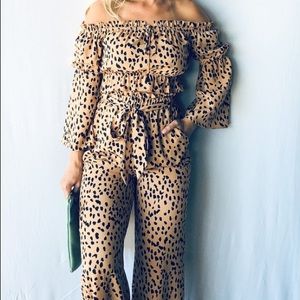 Cheetah Print Pants and Top Set